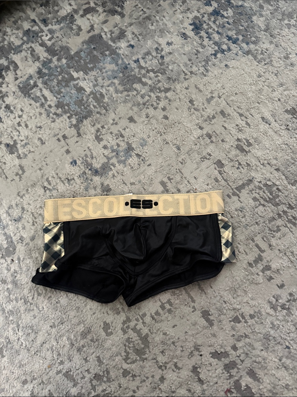 Es Collection Tan Boxer Briefs with Black Logo Waistband